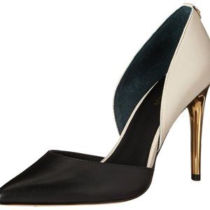 Calvin Klein Sebrina Leather Pointed Toe Pumps